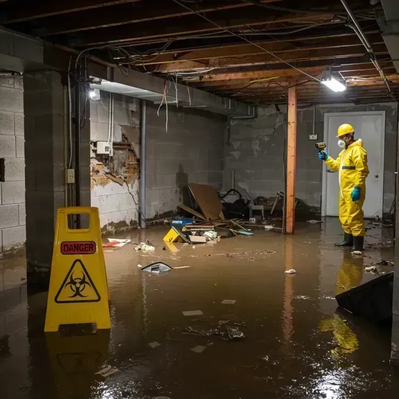 Flooded Basement Electrical Hazard in Hollis Center, ME Property